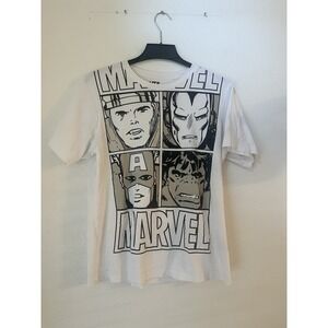 Marvel Shirt Adult M White Iron Man Hulk Captain America Thor Men